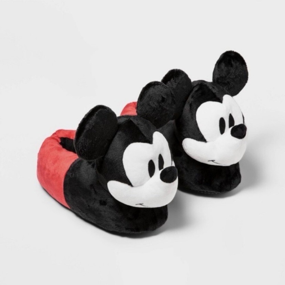 Retro Mickey Mouse Plush Slippers